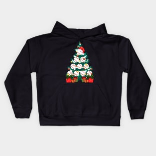 Baseball Lover Xmas Tree Lights Santa Baseball Christmas Kids Hoodie